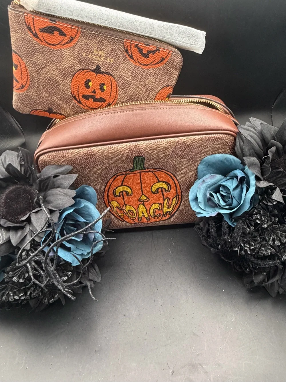 COACH Brown Leather Pumpkin Jamie Crossbody Bag